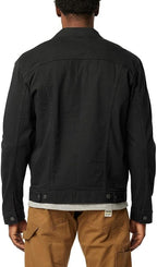 Men's Classic Button-Down Black Denim Trucker Jacket