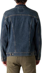 Men's Classic Button-Down Mid-Blue Denim Trucker Jacket