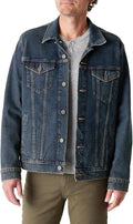 Men's Classic Button-Down Mid-Blue Denim Trucker Jacket
