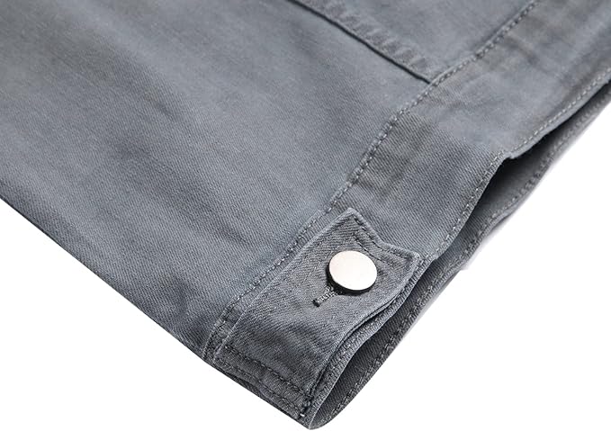 Mens Denim Jacket Ripped Slim Jean Jacket Coat