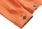 Mens Denim Jacket Ripped Slim Jean Jacket Coat