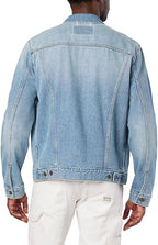 Men's Classic Button-Down Blue Denim Trucker Jacket