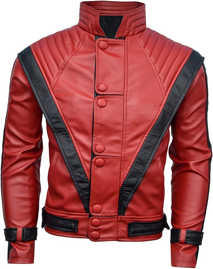 Michael Jackson Red Thriller Leather Jacket