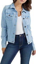 Classic Women's Light Blue Denim Trucker Jacket Versatile Layering Essential