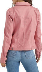 Classic Women's Blue Denim Trucker Jacket Versatile Layering Essential