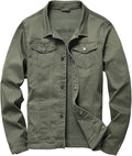 Mens Denim Jacket Ripped Slim Jean Jacket Coat