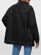 Women's Oversized Denim Jacket - Loose Fit Jean Jacket
