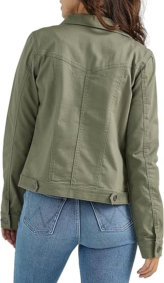 Classic Women's Blue Denim Trucker Jacket Versatile Layering Essential