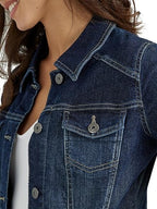 Classic Women's Denim Trucker Jacket Versatile Layering Essential