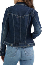Classic Women's Blue Denim Trucker Jacket Versatile Layering Essential