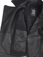 Women's Black Leather Biker Style Jacket