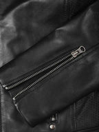 Austin Women's Black Cafe Racer Style Leather Jacket