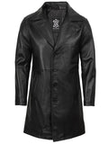 Jackson Men's Black 3/4 Length Real Leather Car Coat