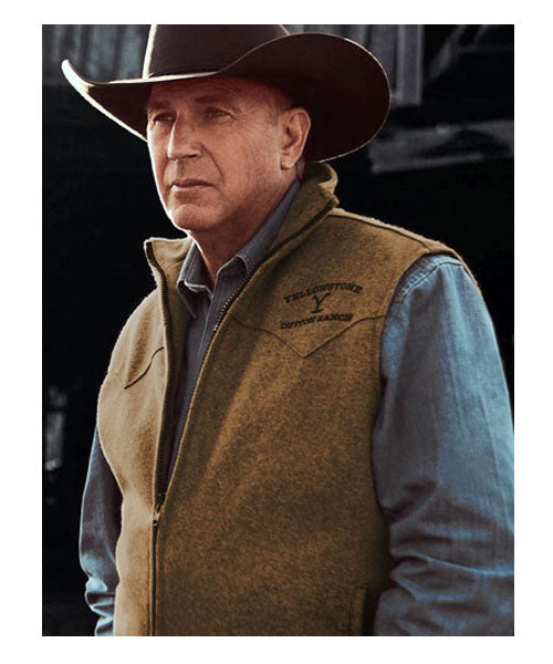 Men’s Yellowstone Dutton Ranch Brown Western Style Vest