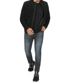 Bond Men's Black Casual Suede Jacket