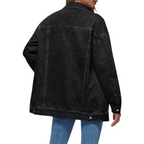 Women's Oversized Denim Jacket - Loose Fit Jean Jacket