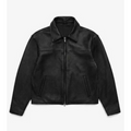 Men’s Black Sheep Leather Jacket Classic Minimalist Zip Up Bomber Biker Style