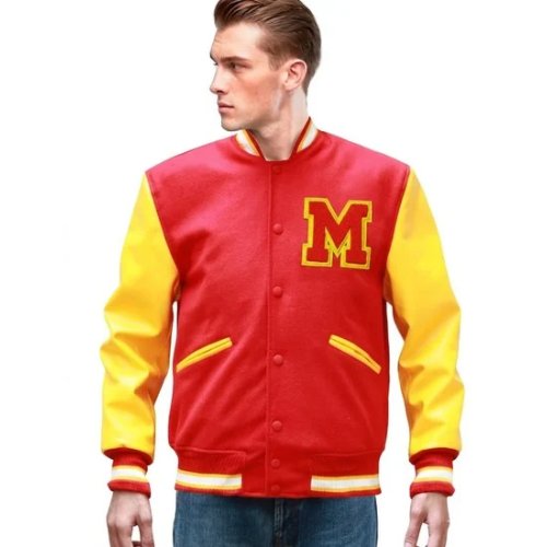 Michael Jackson Thriller Red &amp; Yellow Varsity Jacket