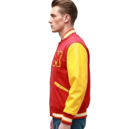 Michael Jackson Thriller Red &amp; Yellow Varsity Jacket