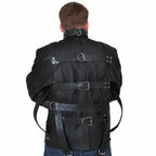 Black Faux Leather Buckle Detail Costume Jacket – Halloween & Cosplay Outfit
