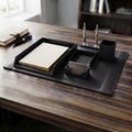 Executive 6-Piece Black Leather Desk Set & Office Organizer Pad