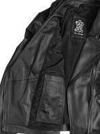 Women's Black Asymmetrical Real Leather Biker Style Jacket