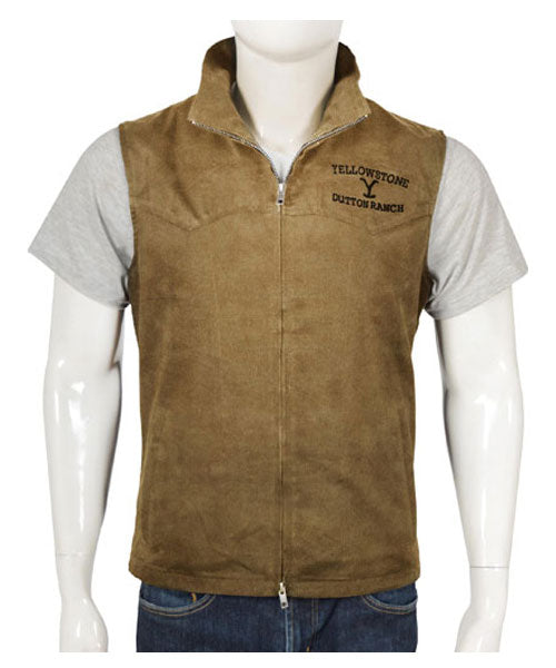 Men’s Yellowstone Dutton Ranch Brown Western Style Vest