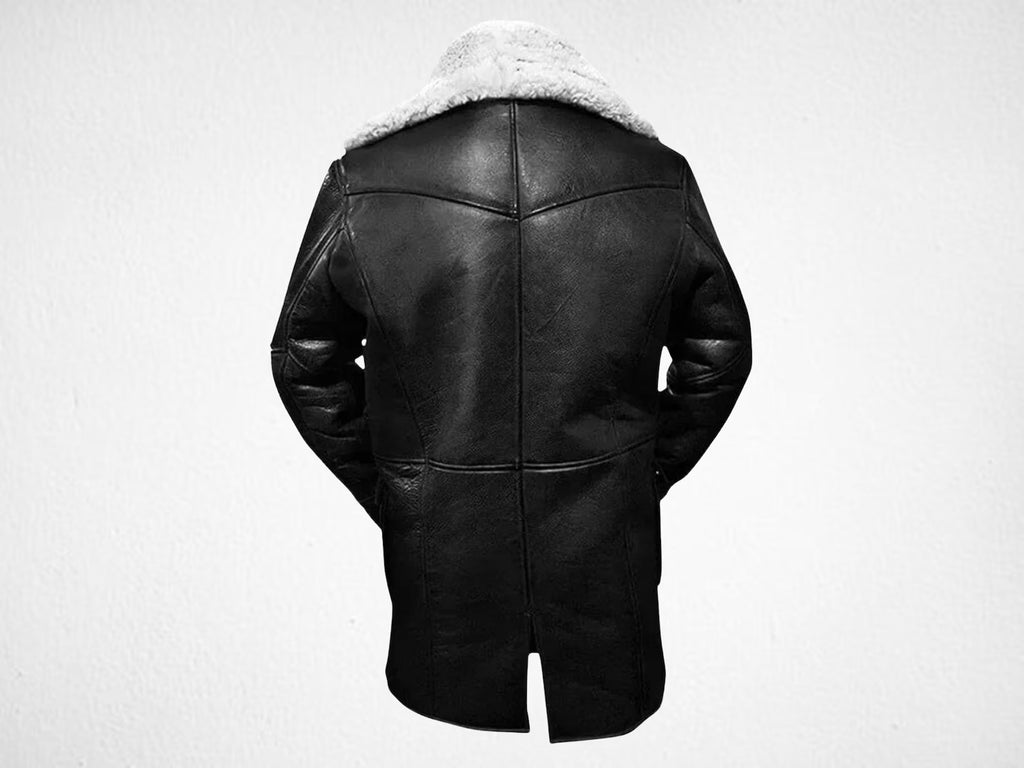 Dark Knight Rises Bane Shearling Leather Coat