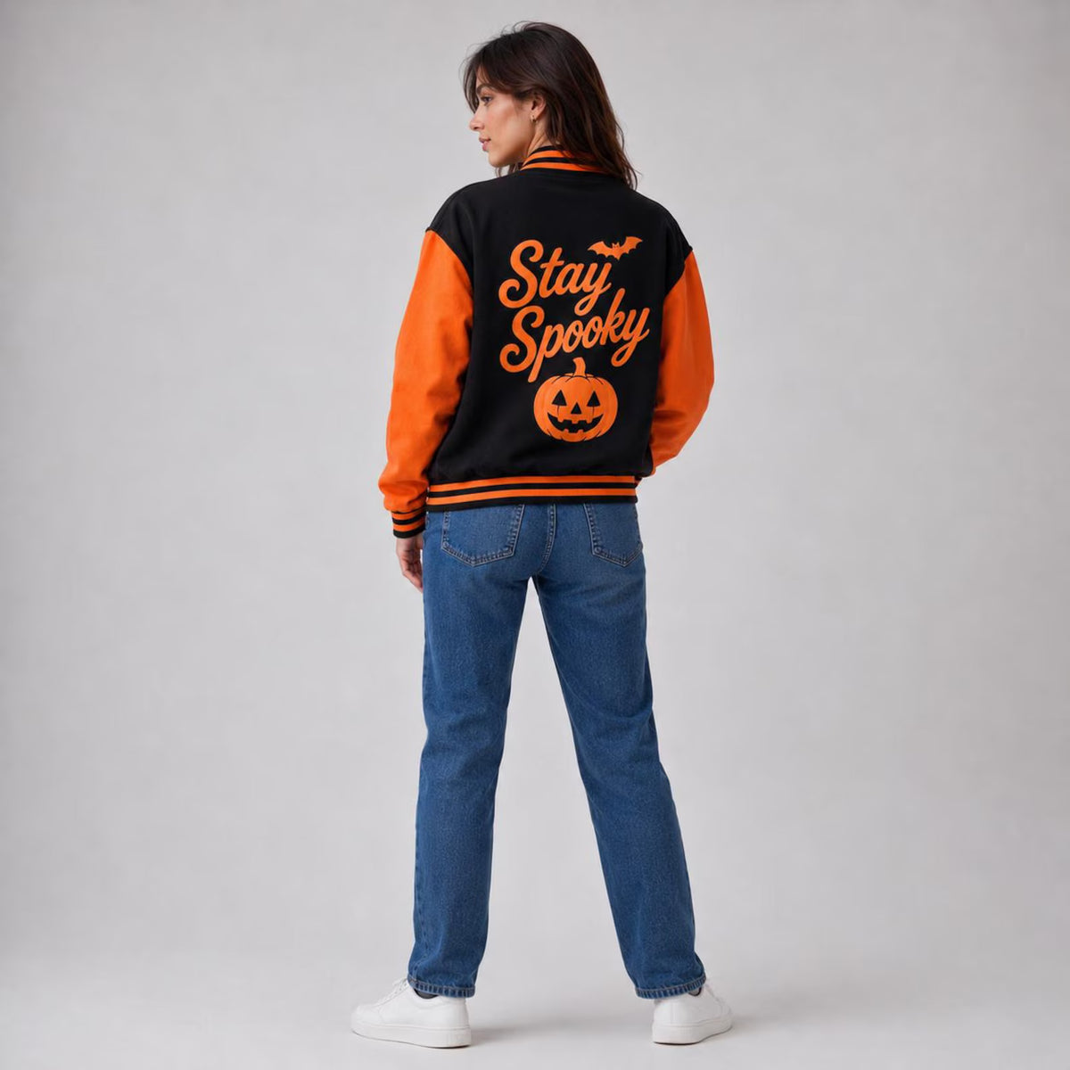 Unisex "Stay Spooky" Fleece Varsity Letterman Jacket – Halloween Special Edition