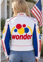Women’s Ricky Bobby Wonder Racing Jacket – Faux Leather Motorsport Jacket