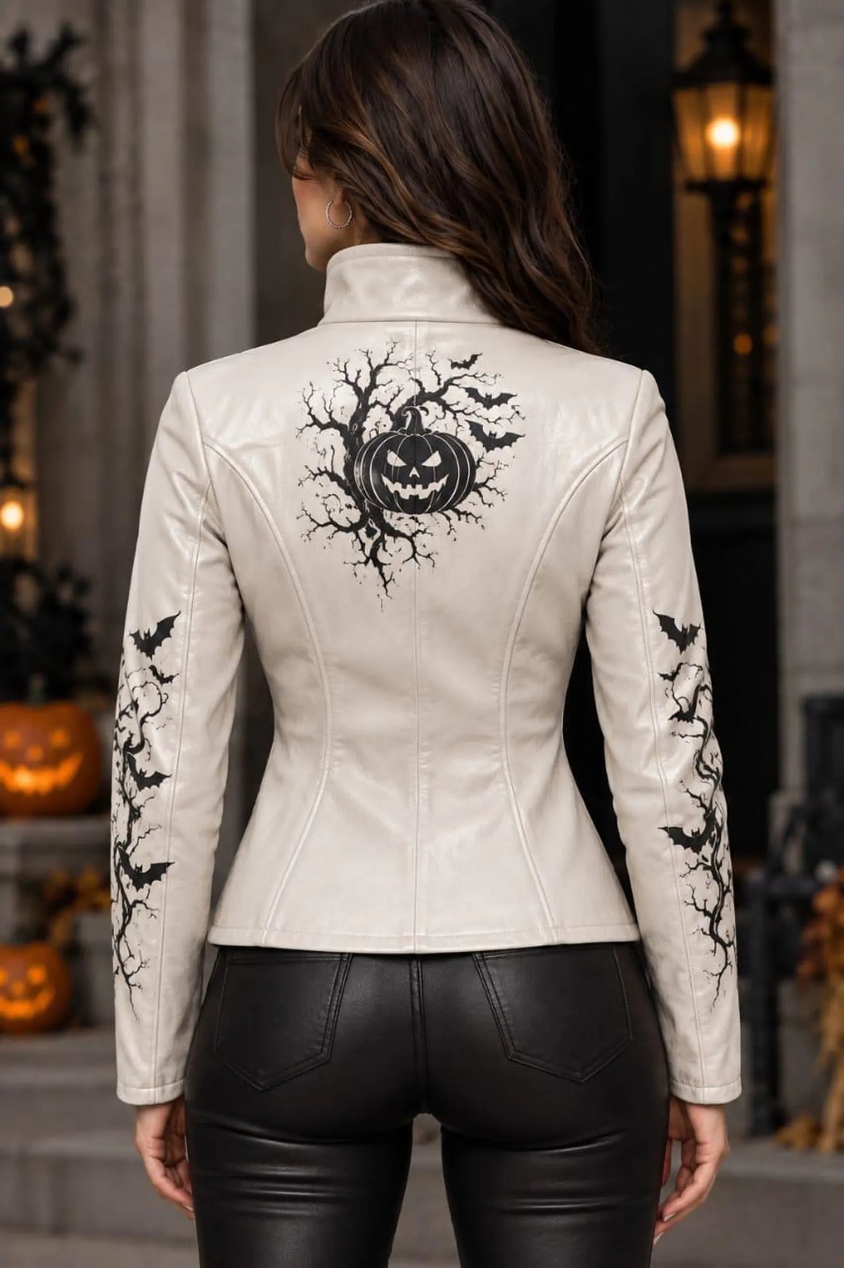 Women’s Off-White Halloween Sheepskin Leather Jacket